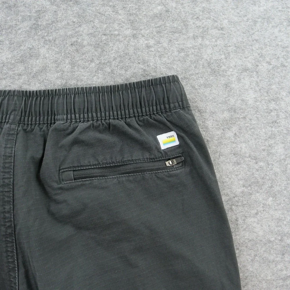 Vuori Pants Mens Small Gray Ripstop Climber Drawstring Tapered Elastic Waist